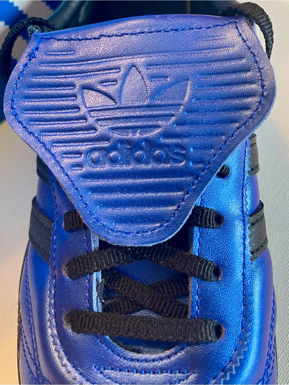 NIB ADIDAS HANDBALL SPEZIAL LT LUCID BLUE BLACK SNEAKERS WOMENS 8.5 - Picture 5 of 12